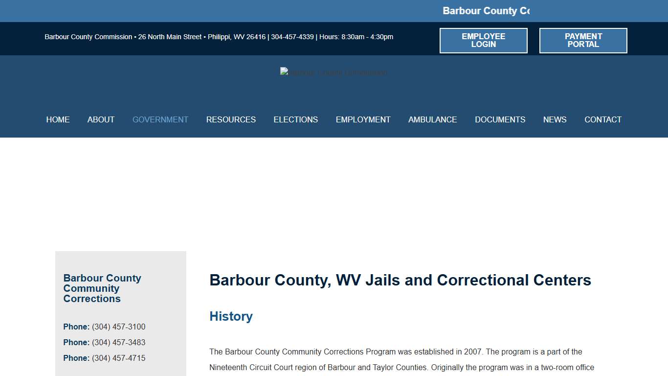 Community Corrections -Philippi, WV Barbour County, WV Jails Correctional Centers