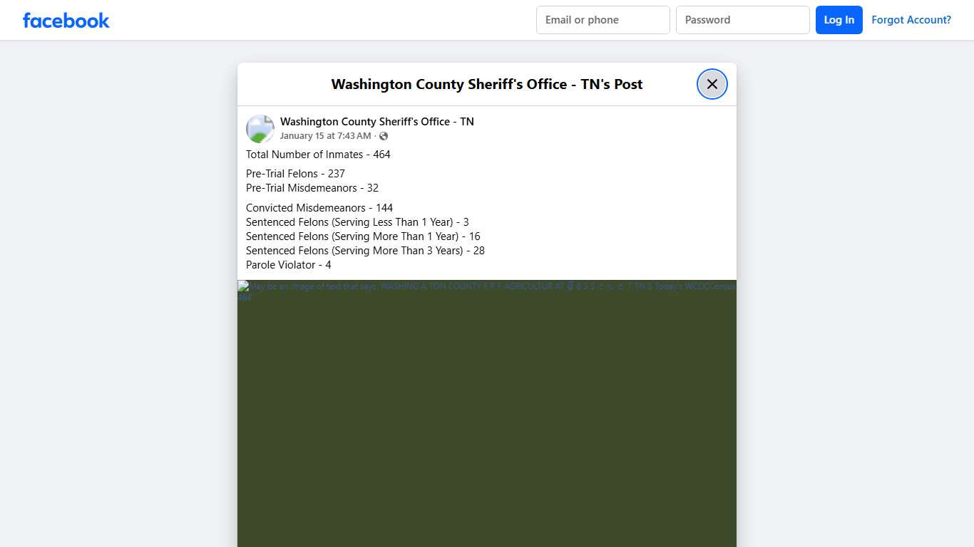 Total Number of... - Washington County Sheriff's Office - TN Facebook